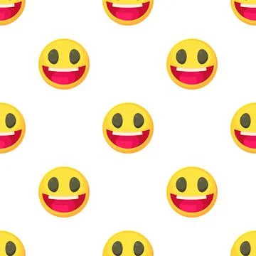Laughing smiley pattern seamless vector Stock Illustration