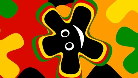 Laughing smiling physiognomy, rotating face in dynamics on a colorful background Stock Footage 106135528