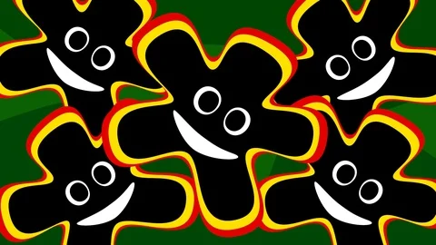 Laughing smiling rotating physiognomy, five spinning faces in dynamics 스톡 동영상 106260972