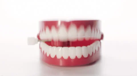 Laughing toy teeth Stock Footage 22961956