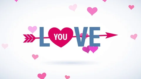 Laughing valentines day script with the phrase love yourself written with modern Stock Footage 129641886