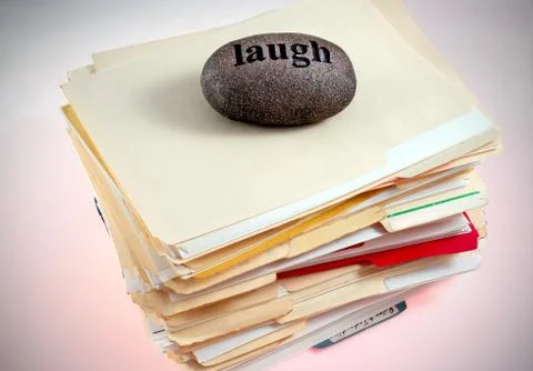 Laughing Off Workload Stock Photos