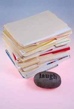 Laughing Off Workload Stock Photos