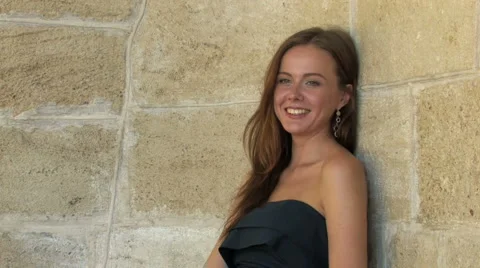 Laughing young lady Stock Footage 959135