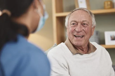 Laughter can cure any disease. an elderly man having a checkup with an Stock Photos