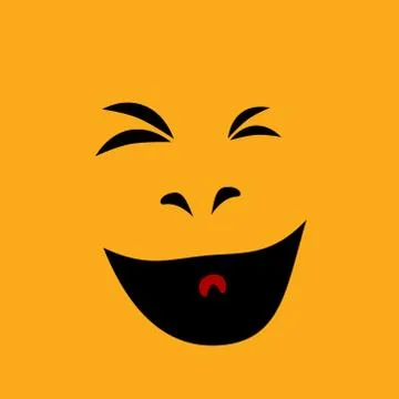 Laughter. Happy face. Design element Stock Illustration