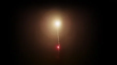 Launch and explosion of colorful fireworks in the night sky. Stock Footage 194730675
