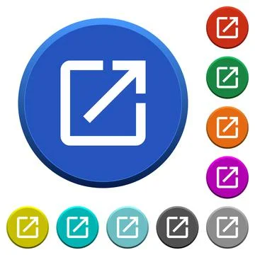 Launch application beveled buttons Illustrazione stock