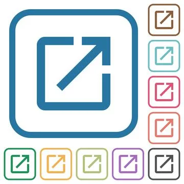 Launch application simple icons Stock Illustration