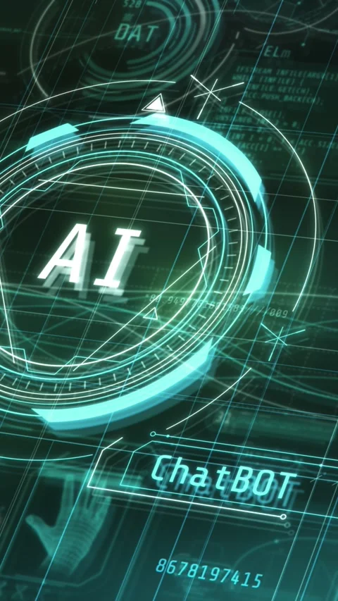 Launch of artificial and intelligence in the digital space. Stock Footage 285897150