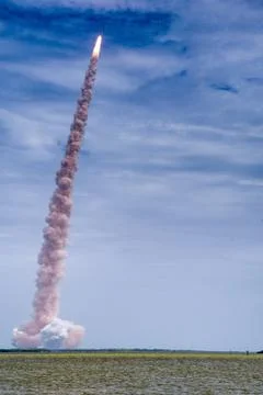 Launch of Atlantis - STS-135 Stock Photos