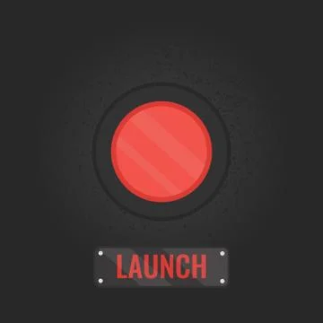 Launch button symbol Stock Illustration