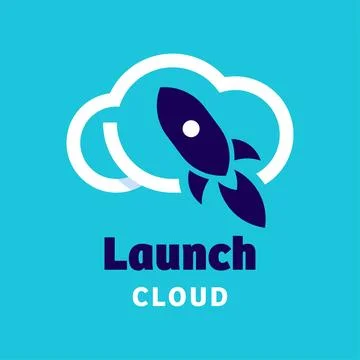Launch Cloud Logo Illustrazione stock