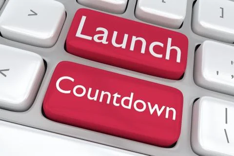 Launch Countdown Concept Stock Illustration