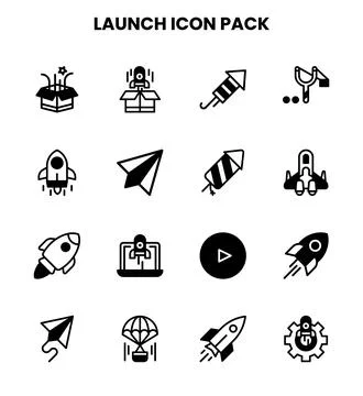 Launch DuoTone Scalable Icons Pack Stock-Illustration