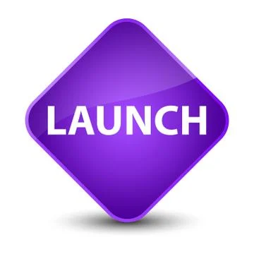 Launch elegant purple diamond button Stock Illustration