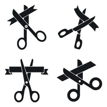 Launch event icons set, simple style Stock Illustration