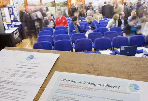 The launch event of Windermere Reflections at the Parish Centre in Ambleside  Stock Photos