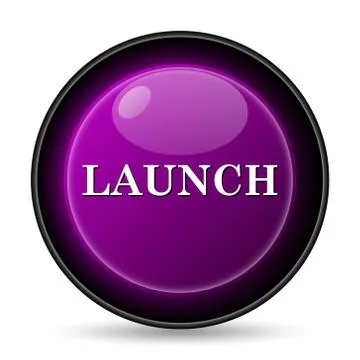 Launch icon. Internet button on white background.. Stock Illustration
