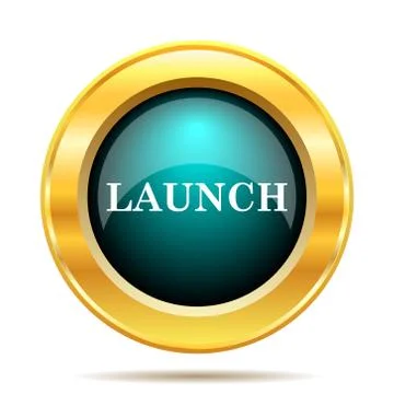 Launch icon. Internet button on white background.. Stock Illustration