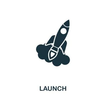 Launch icon. Premium style design from crowdfunding icon collection. UI and UX 库存插图