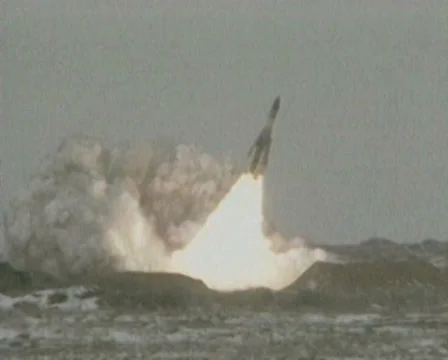 The launch of Intercontinental ballistic missiles. Stock Footage 35941998