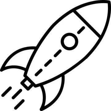 Launch Line Icon Design Stock Illustration