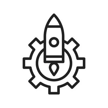 Launch Optimization Icon Image. Stock Illustration