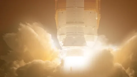 Launch of Orion Spacecraft Marks the Next Step in Deep Space Exploration cl.. Stock Footage 243790695