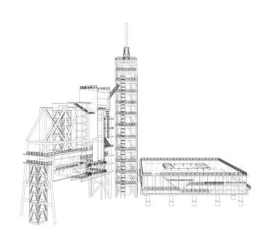 Launch pad whithout Space Rocket Stock-Illustration