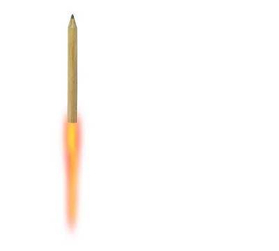 Launch pencil like a rocket, training the best the smartest Stock Photos