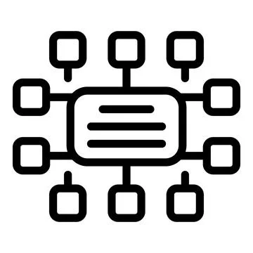 Launch project scheme icon outline vector. Creative target Stock Illustration