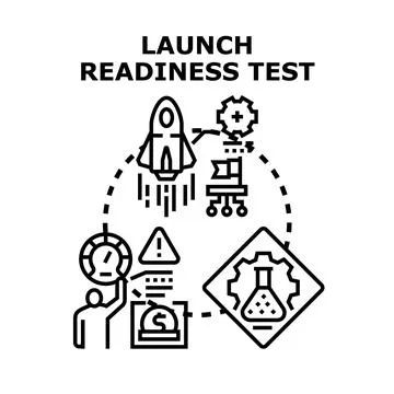 Launch readiness test planning and project startup 库存插图