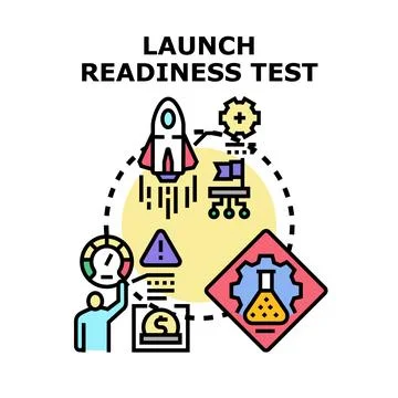 Launch readiness test planning and project startup Stock Illustration