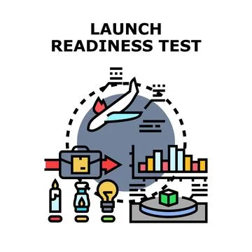 Launch readiness test planning business concept Illustrazione stock