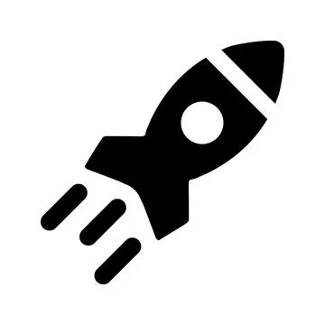 Launch, rocket icon. Stock Illustration