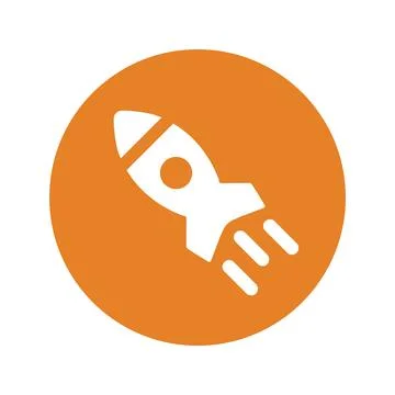 Launch, rocket icon. Stock Illustration