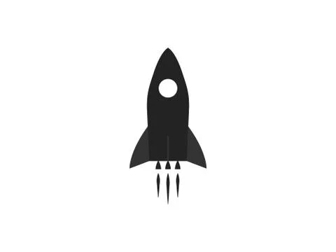 Launch, rocket, startup icon. Vector illustration, flat design. Stock Illustration