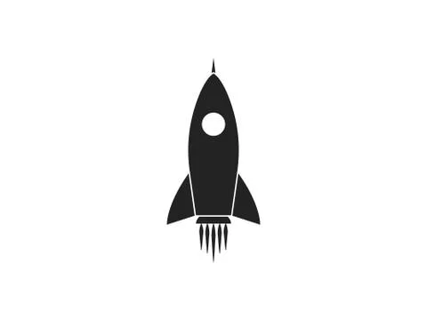 Launch, rocket, startup icon. Vector illustration, flat design. Stock Illustration