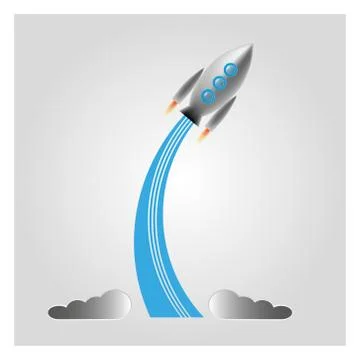 The launch of the spacecraft Stock Illustration