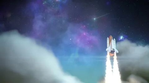 Launch of a spaceship Stock Footage 219010607