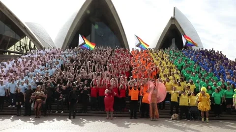Launch of Sydney World Pride 2023 Stock Footage 198290005