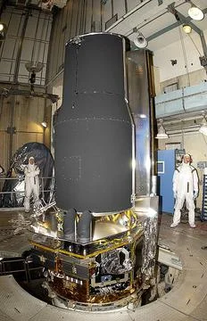 In the launch tower on Launch Complex 17-B, Cape Canaveral Air Force Stati... Stock Photos