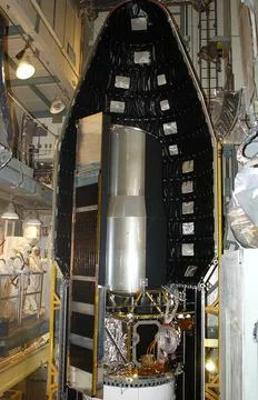 In the launch tower on Launch Complex 17-B, Cape Canaveral Air Force Stati... Stock Photos
