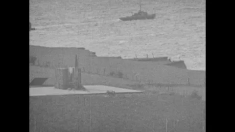 Launch of V2 rocket with parachute Stock Footage 103385475