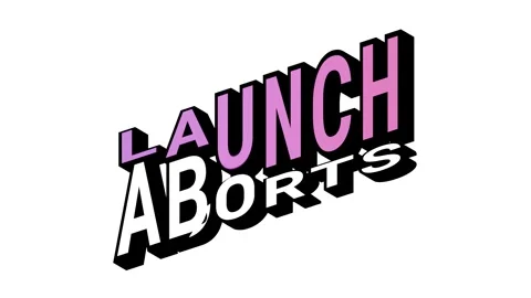 LAUNCH vs ABORTS, 3D Text Animation in Isometric View with Opposite Word Motion Video stock 314263611