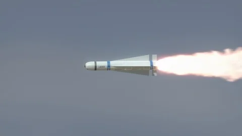 Launched Missile. Stock Footage 90130993