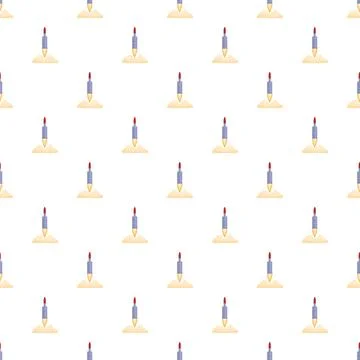 Launched rockets seamless pattern background for startups and innovation イラスト素材