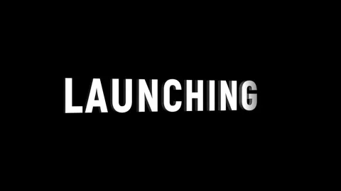 Launching 3d text word animation with vertically rotating motion video Stock Footage 313832211