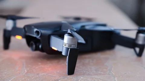 Launching drone propellers. Stock Footage 123399980